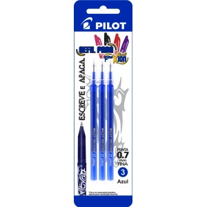 CARGA PARA CANETA APAGÁVEL FRIXION AZUL C/3 UNIDADES PILOT