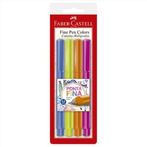 CANETA HIDROGRÁFICA FINE PEN 4 CORES MOD.2 FBP/ES2ZF FABER CASTELL