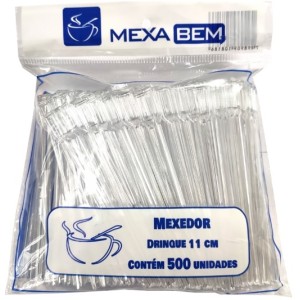 MEXEDOR DE CAFÉ PLÁSTICO CRISTAL COM 500 MEXA BEM