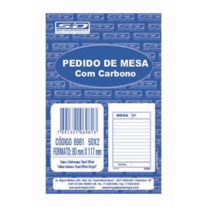 PEDIDO DE MESA COM CARBONO 50X2 SÃO DOMINGOS