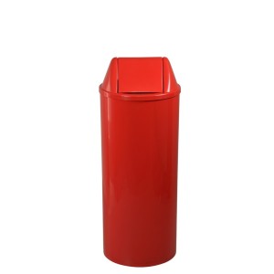 LIXEIRA PLÁSTICA TAMPA VAI E VEM VERMELHO 60CM REF.EB12 JSN