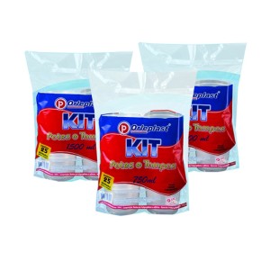 EMBALAGEM POTE REDONDO COM TAMPA 750ML C/25 UNIDADES ORLEPLAST