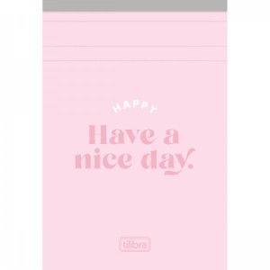 BLOCO PAUTADO 10,4x15,2CM 80FLS HAPPY TILIBRA