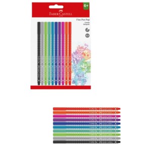CANETA HIDROGRÁFICA FINE PEN POP 10 CORES FABER CASTELL