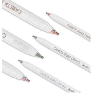 CANETA 2 LINHAS LUNIX TILIBRA