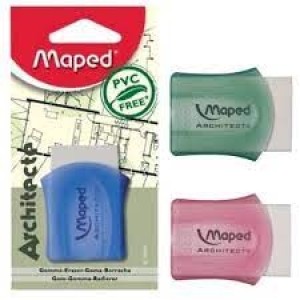 BORRACHA BRANCA COM CAPA PROTETORA ARCHITECT MAPED