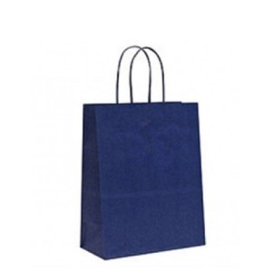 SACOLA DE PAPEL AZUL MARINHO 14 X 9 X 21,5 CM REF.156 ZAGAROLLO