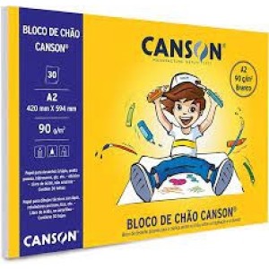 BLOCO DE CHÃO BRANCO A2 90G/M² COM 30 FOLHAS CANSON