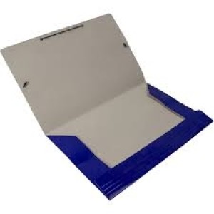 PASTA CARTÃO ABA COM ELÁSTICO AZUL TP PASTAS