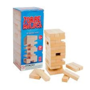 TORRE MALUCA EM MADEIRA COM 39 PEÇAS COLUNA