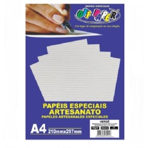 PAPEL VERGÊ A4 120G/M² BRANCO COM 50 FOLHAS OFF PAPER