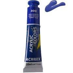 TINTA ACRÍLICA BISNAGA 20ML 308 AZUL COBALTO ACRILEX