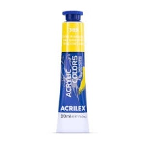 TINTA ACRÍLICA BISNAGA 20ML METÁLICA 385 OURO IRRIDESCENTES ACRILEX
