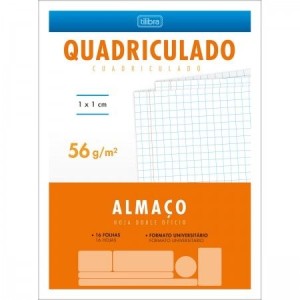PAPEL ALMAÇO QUADRICULADO 1X1CM 16FLS TILIBRA