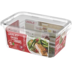 POTE PLÁSTICO 1,4L COM TRAVA 20x15x7,5CM 1258 UNINJET