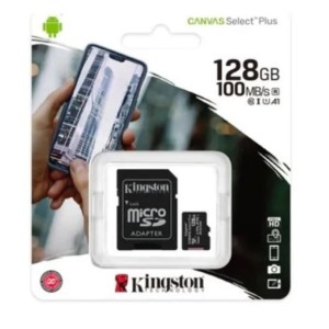 CARTÃO DE MEMÓRIA 128GB MICRO SD/SD SELECT PLUS KINGSTON
