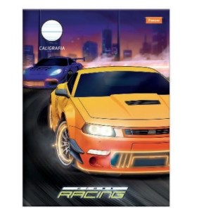 CADERNO 40FLS CALIGRAFIA COLEGIAL CAPA DURA BROCHURA CROSS RACING FORONI