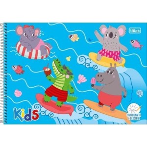 CADERNO 48FLS CARTOGRAFIA E DESENHO CAPA DURA ESPIRAL SAPECA KIDS MASCULINO TILIBRA