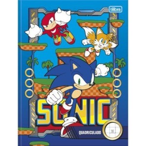 CADERNO 40FLS 1,0x1,0 QUADRICULADO COLEGIAL CAPA DURA BROCHURA SONIC