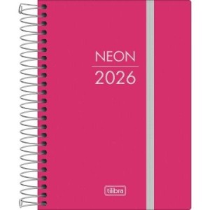 AGENDA 11,7x16,4CM NEON CAPA PLÁSTICA 2026 TILIBRA