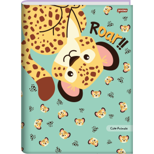 CADERNO 80FLS 1/4 CAPA DURA BROCHURA CUTE ANIMALS JANDAIA