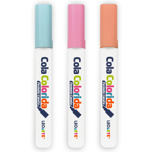 COLA COLORIDA CANETA 3 CORES 10274 LEO&LEO JOCAR