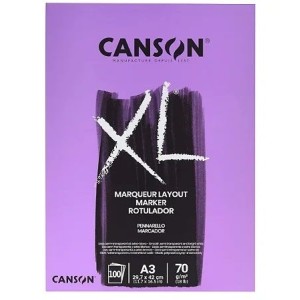  BLOCO DE DESENHO A3 70G XL MARKER 100FLS CANSON