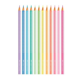 LÁPIS 12 CORES ESTOJO LATA SPARKLE FABER CASTELL