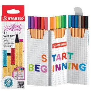 CANETA HIDROGRÁFICA POINT 88 18 CORES  8818/5 STABILO